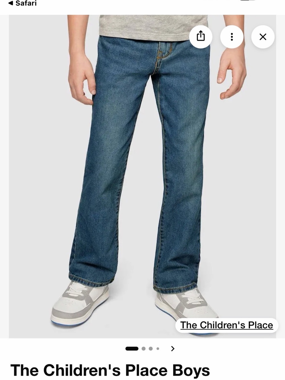 The Children's Place Boys Bootcut Jeans Medium Wash Blue Denim - Size 12